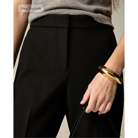 J. Crew Kate straight-leg pant in four-season stretch Black Size 2 NWT CC441 - Picture 2 of 10